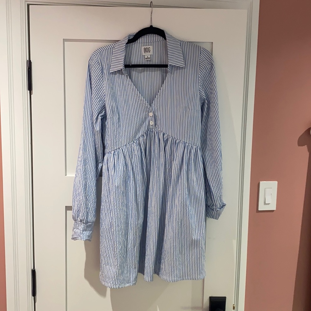 Striped long sleeve dress